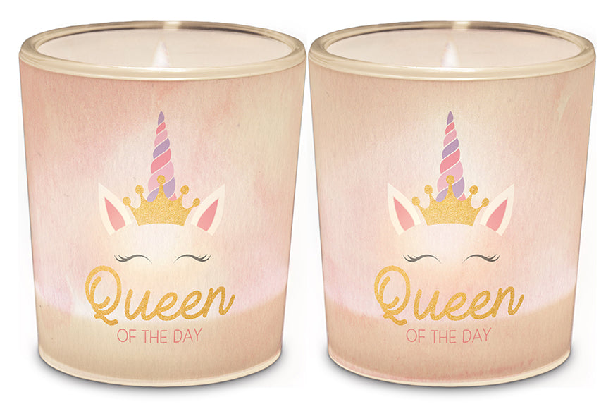 Teelichgläser mit Design Queen of the Day