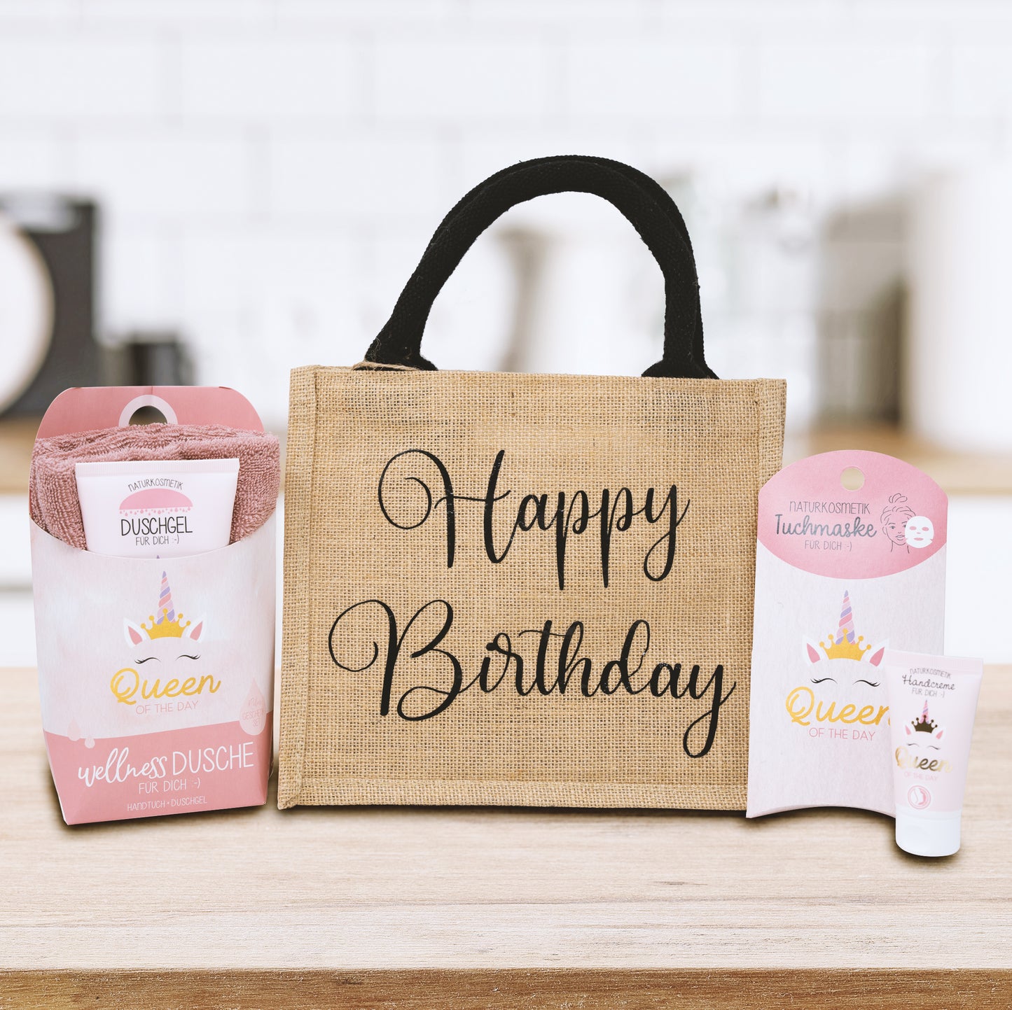 Set Happy Birthday Queen - Rosa