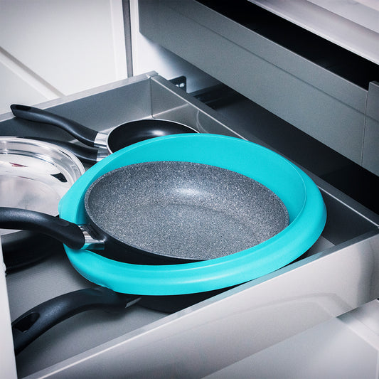 "CATCH CAP" Der Pfannen Spritzschutz mit 28 cm "Blau"