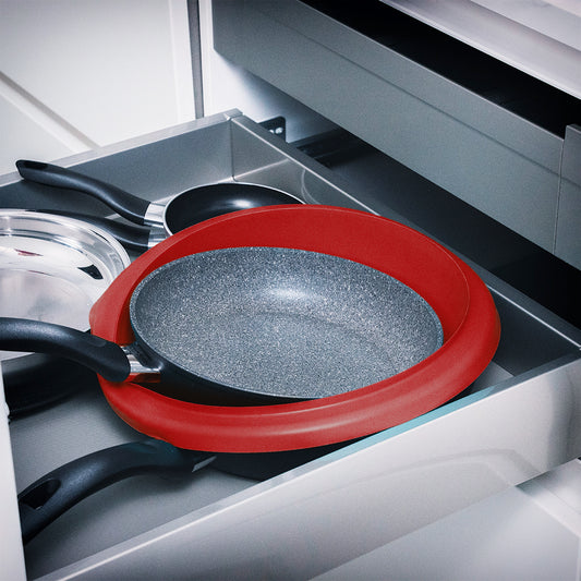 "CATCH CAP" Der Pfannen Spritzschutz mit 28 cm "Rot"
