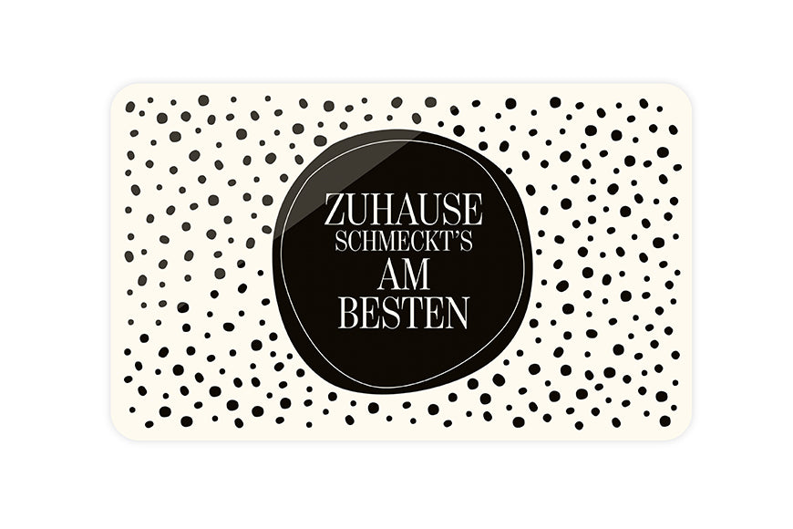 Schneidebrett mit Design Zuhause schmeckts am besten