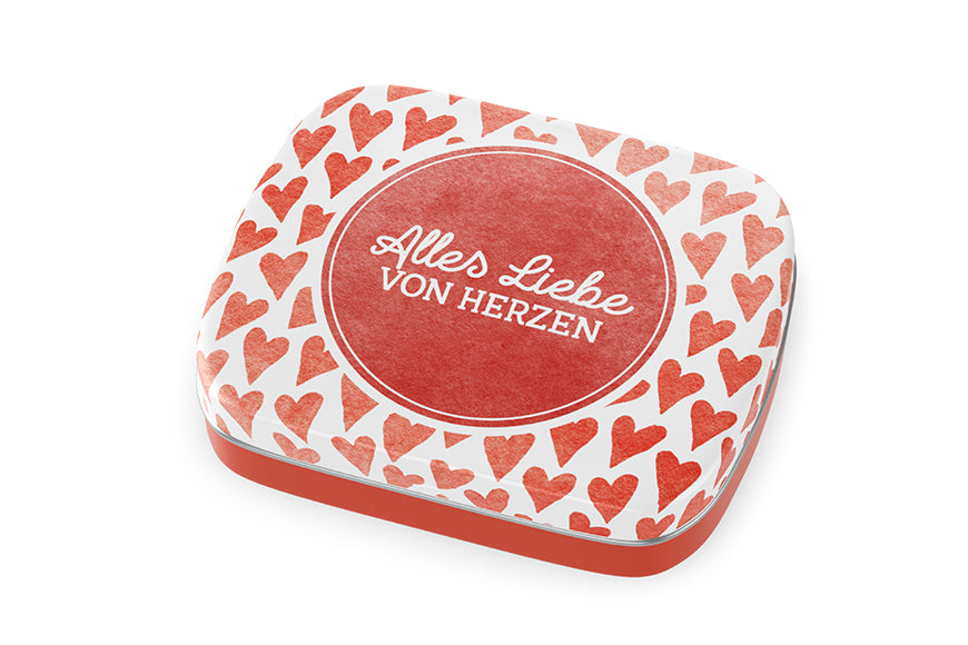 Geschenke Box "Alles Liebe von Herzen" - Rot