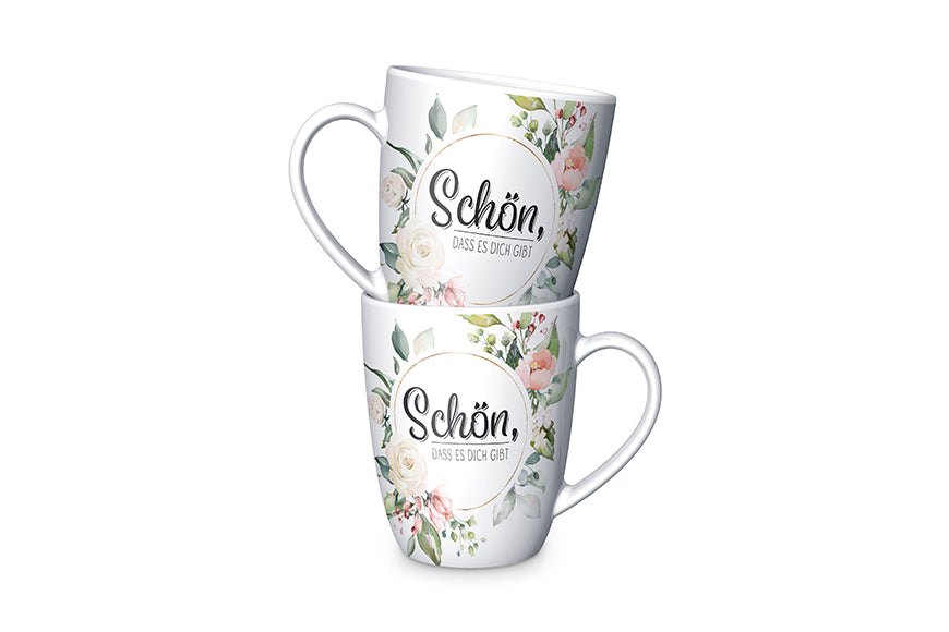 Kaffeetasse mit Design Schön, dass es dich gibt