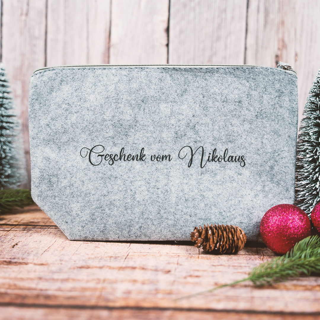 Filzbeutel mit Spruch "Spruch vom Nikolaus"