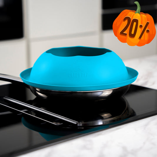 "CATCH CAP" Der Pfannen Spritzschutz mit 28 cm "Blau"