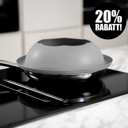 "CATCH CAP" Der Pfannen Spritzschutz mit 28 cm "Grau"