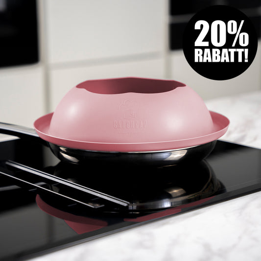 "CATCH CAP" Der Pfannen Spritzschutz mit 28 cm "Rosa"