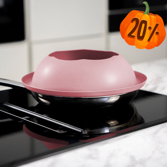 "CATCH CAP" Der Pfannen Spritzschutz mit 28 cm "Rosa"