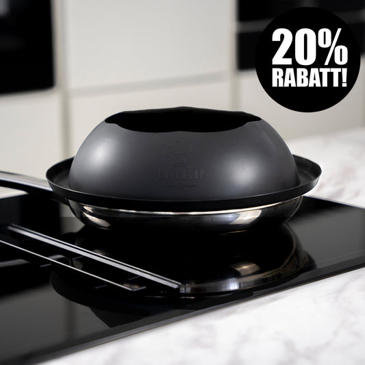 "CATCH CAP" Der Pfannen Spritzschutz mit 28 cm "Schwarz"
