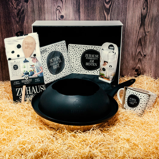 Geschenke Box "Schön, dass Du da bist" - Schwarz